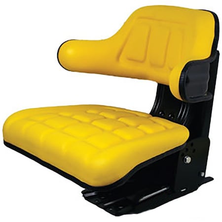 Aftermarket Yellow Wrap Around Seat w/ Arms Fits John Deere Hesston Tractors SEQ90-0055